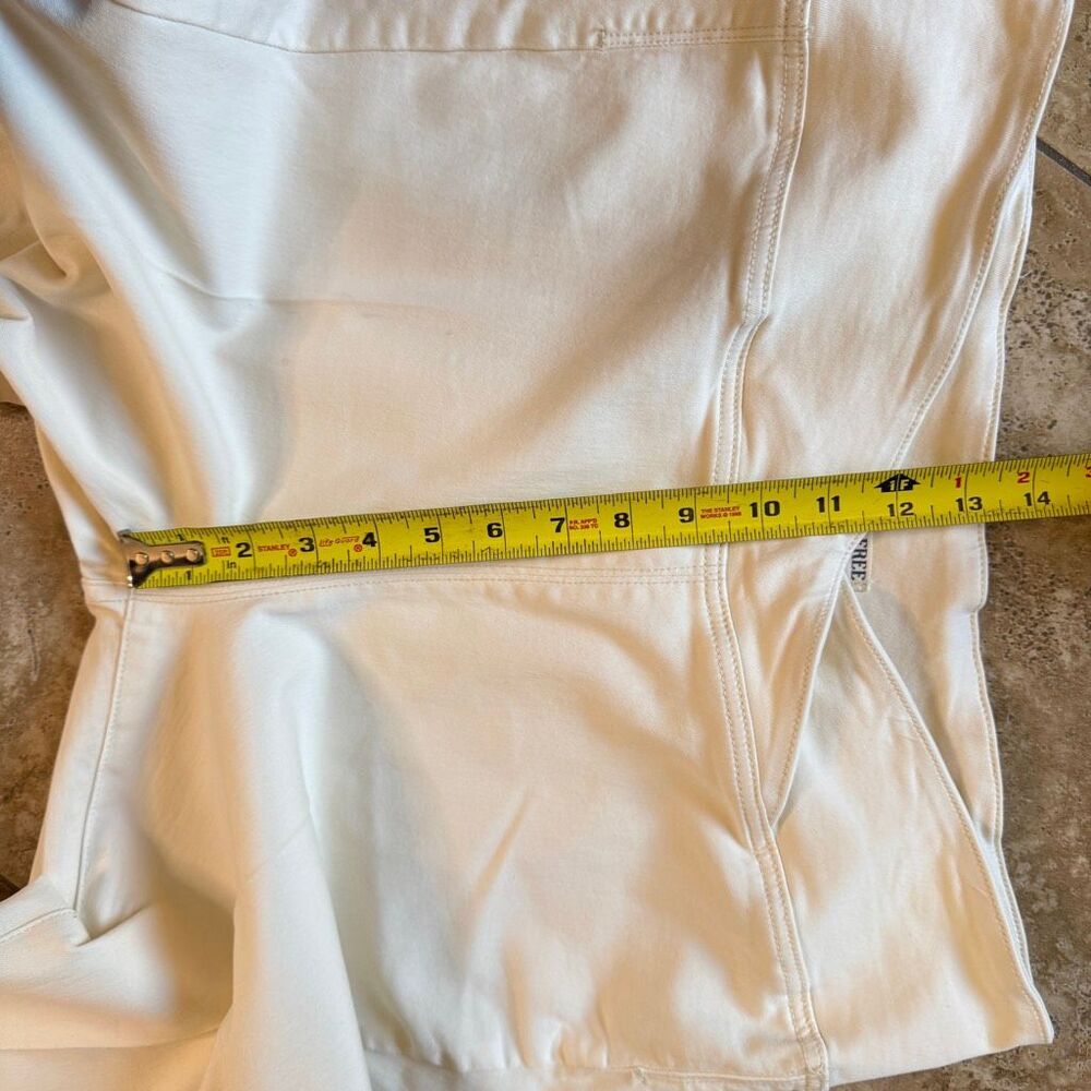 We the Free People Venice Beach Flare Jean Womens 32 Ivory White Stretch Boho - Picture 12 of 16
